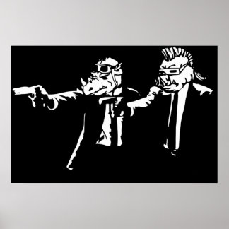 Bebop Rocksteady Thug life Pfiction mashup Poster