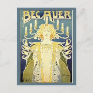 Bec Auer (blau) Postkarte