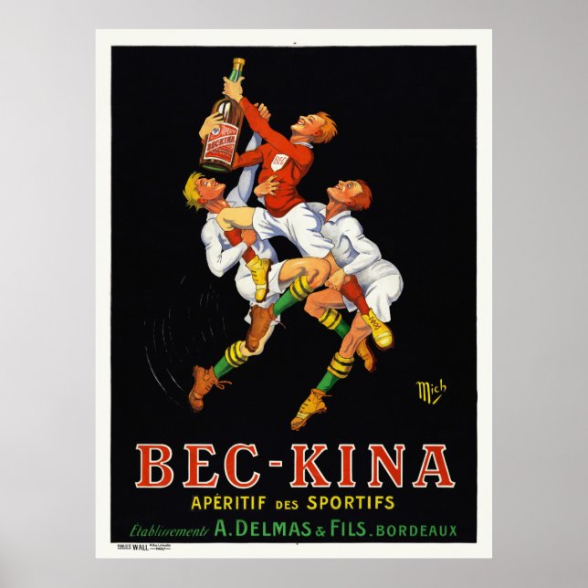 Bec-Kina Vintages Werbeplakat Mich 1921 Poster (Vorne)