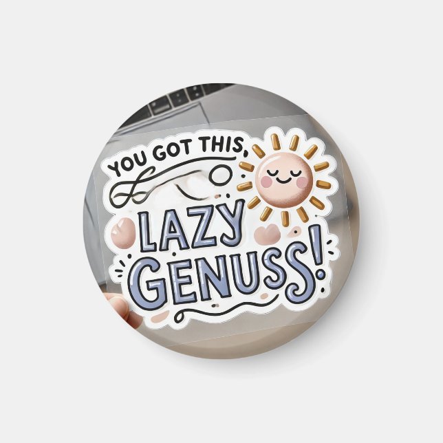 Because Even Geniuses Need a Nap 😴✨ Magnet (Vorne)