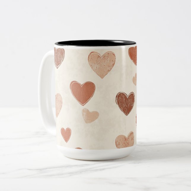 Becher 2 Farben Personalized Valentine Coffee Mug Zweifarbige Tasse (Vorderseite Links)