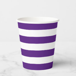 Becher aus lila und weißem Streifen