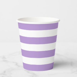 Becher aus lila und weißem Streifen
