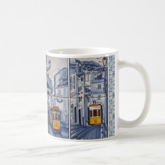 Becher déco Lissabon Azulejos Straßenbahn Kaffeetasse