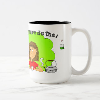 Becher „es ist die Stunde des Tees!“ für Zweifarbige Tasse