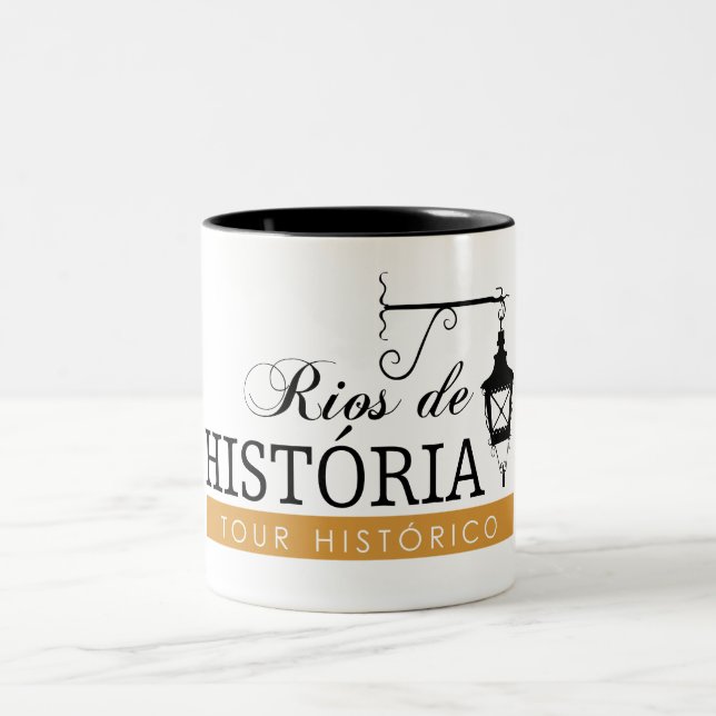 Becher Flüsse von Geschichte Zweifarbige Tasse (Mittel)