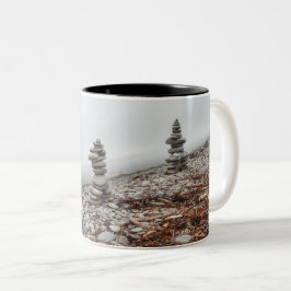 Becher, Foto inukshuk Zweifarbige Tasse