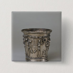 Becher geprägt mit den Skeletten, die Masken Button