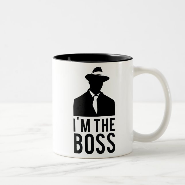 Becher I'm the Boss Zweifarbige Tasse (Rechts)