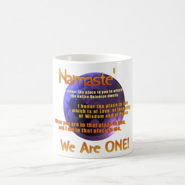 Becher-inspirierend Zwischenlagen - Namaste Kaffeetasse (Mittel)