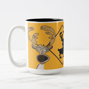 Becher Karibu Warner Kopf Zweifarbige Tasse