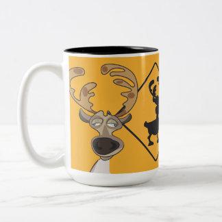 Becher Karibu Warner Kopf Zweifarbige Tasse
