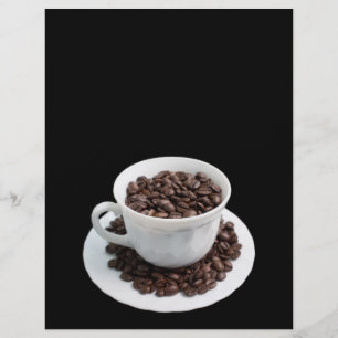 Becher mit Kaffeebohnen Flyer
