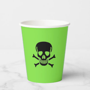 Becher mit schwarzem Schädelgrün