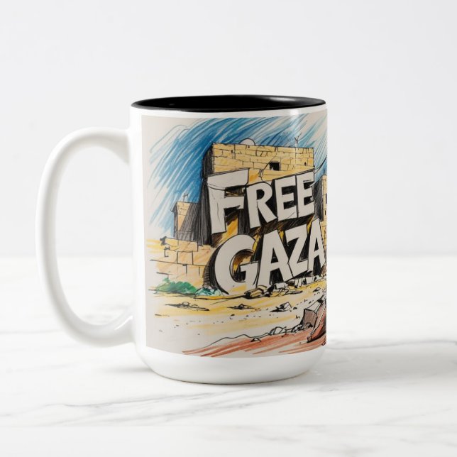 Becher mit zwei Farben, 15 oz Zweifarbige Tasse (Links)