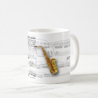 Becher Partitur und Saxophon Kaffeetasse