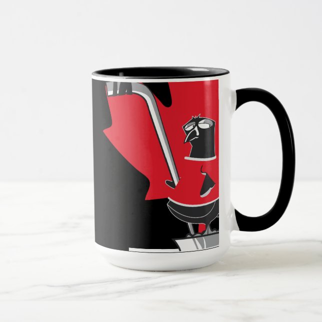 Becher Pinguine Hockey Kanada N&B Tasse (Rechts)