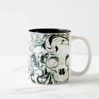 Becher Totenkopf Zweifarbige Tasse