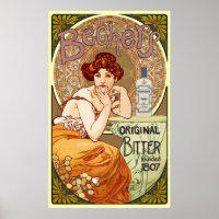 Bechers Bitter alfons Mucha ~ Poster Art Nouveau