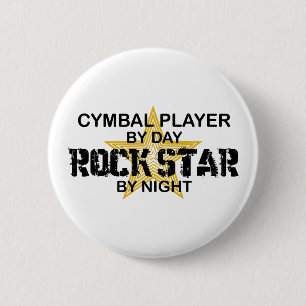 Becken-Spieler-Rockstar bis zum Nacht Button