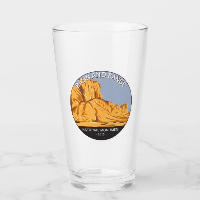 Becken und Bereich Nationaldenkmal Nevada Vintag Glas (Vorderseite)