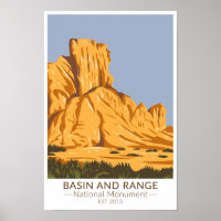 Becken und Bereich Nationaldenkmal Nevada Vintag