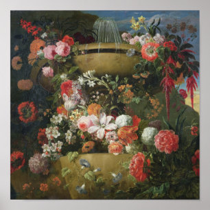 Becken und Blume Poster