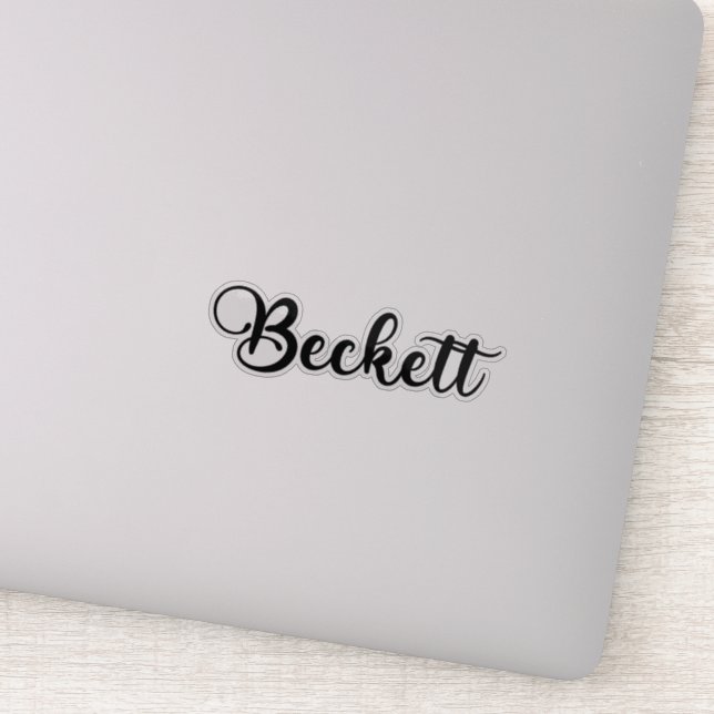 Beckett Name - Handgeschriebene Kalligrafie Aufkleber (Detail)