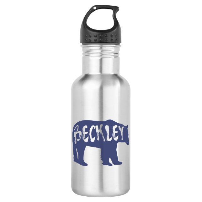 Beckley West Virginia Bear Edelstahlflasche (Vorderseite)