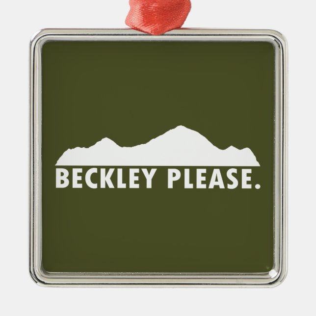 Beckley West Virginia Bitte Ornament Aus Metall (Vorne)