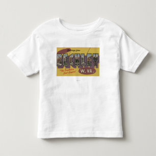 Beckley, West Virginia - große Buchstabe-Szenen Kleinkind T-shirt