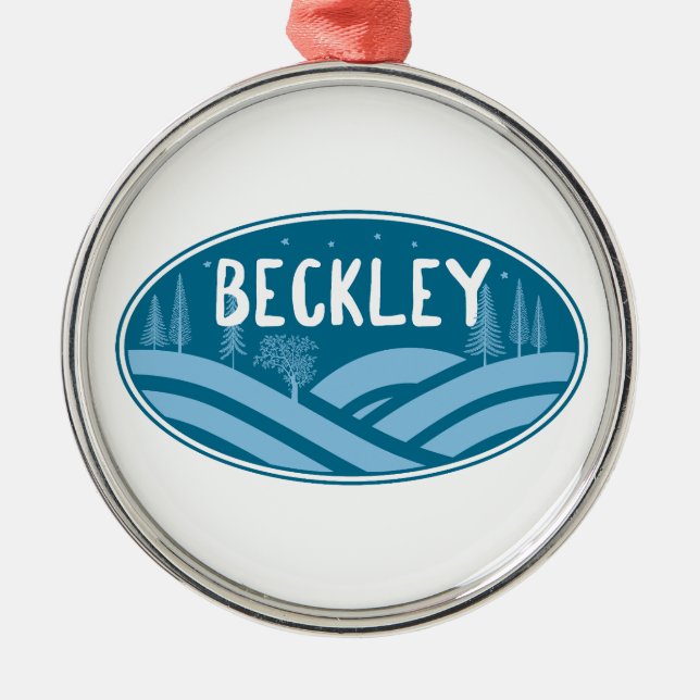 Beckley West Virginia Outdoor Ornament Aus Metall (Vorne)