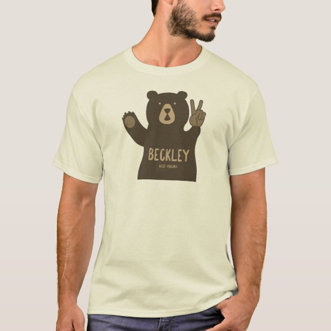 Beckley West Virginia Peace Bear T-Shirt (Vorderseite)