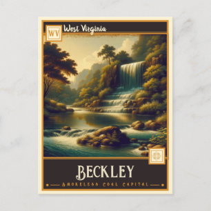 Beckley, West Virginia VINTAG Postkarte