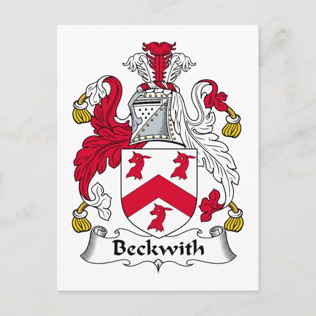 Beckwith Familienwappen Postkarte (Vorderseite)