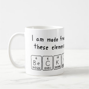Becky Namen-Tasse periodischer Tabelle Kaffeetasse