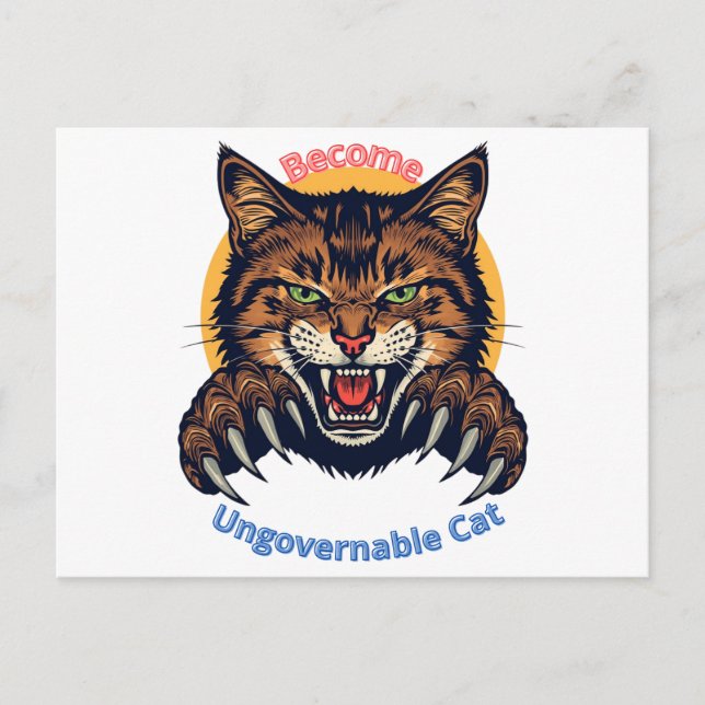 Become Ungovernable Cat Postkarte (Vorderseite)