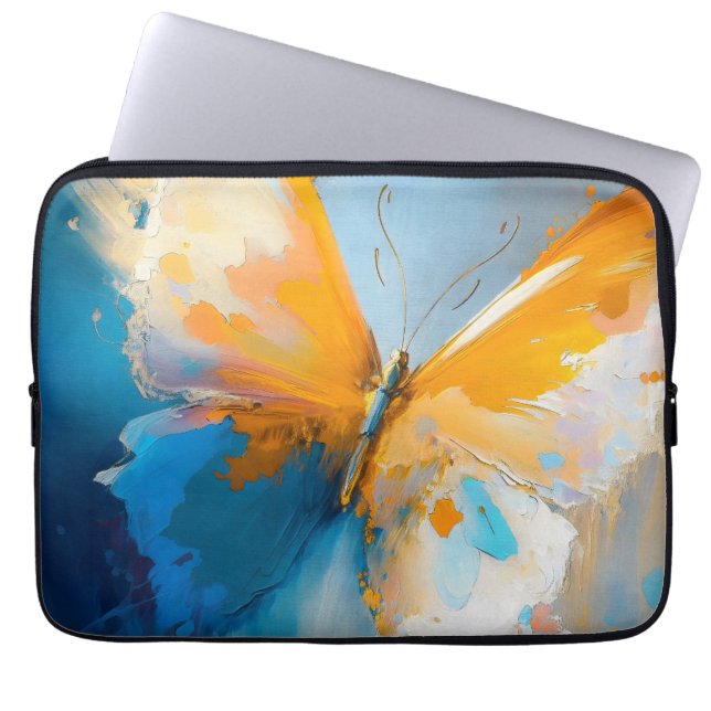 Becoming Light – Abstract Butterfly In Motion Laptopschutzhülle (Vorderseite)