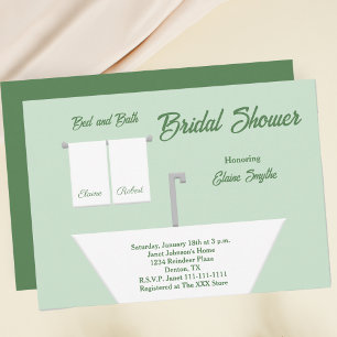 Bed and Bath Bridal Dusche Einladung