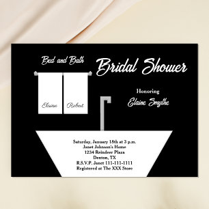 Bed and Bath Theme nuptiale de douche Invitation