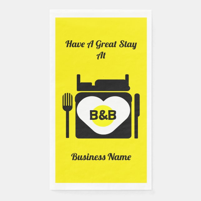 Bed and Breakfast Geschenke und Werbeaktion Kaffee Serviette (Vorderseite)