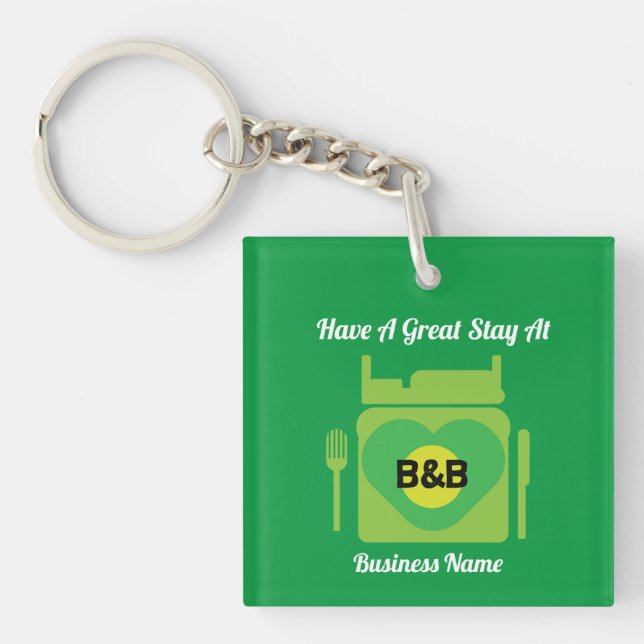 Bed and Breakfast Geschenke und Werbeaktion Schlüsselanhänger (Vorderseite)