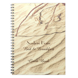 Bed & Breakfast B&B Guest Book Sand Notebook Notizblock