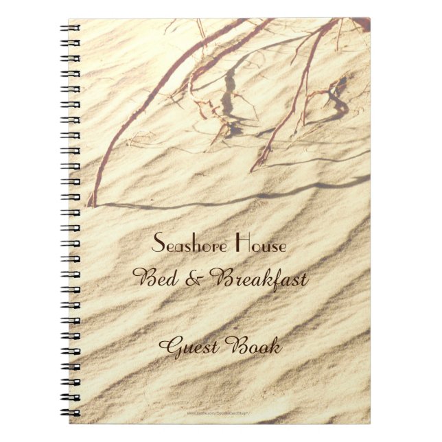 Bed & Breakfast B&B Guest Book Sand Notebook Notizblock (Vorderseite)