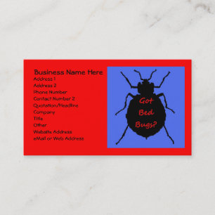 Bed Bug Business Card Visitenkarte