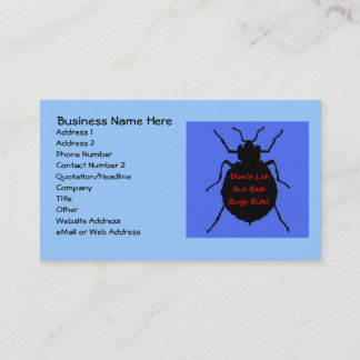 Bed Bug Exterminator Business Card Visitenkarte