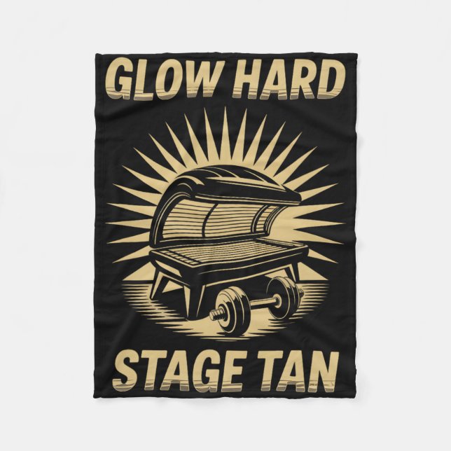 Bed Glow Hard Wettkämpfer Fitness Fans Tan Fleecedecke (Vorderseite)