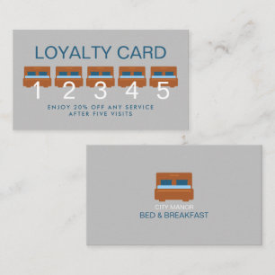 Bed Logo, Bed & Breakfast Unterkunft Business Treuekarte