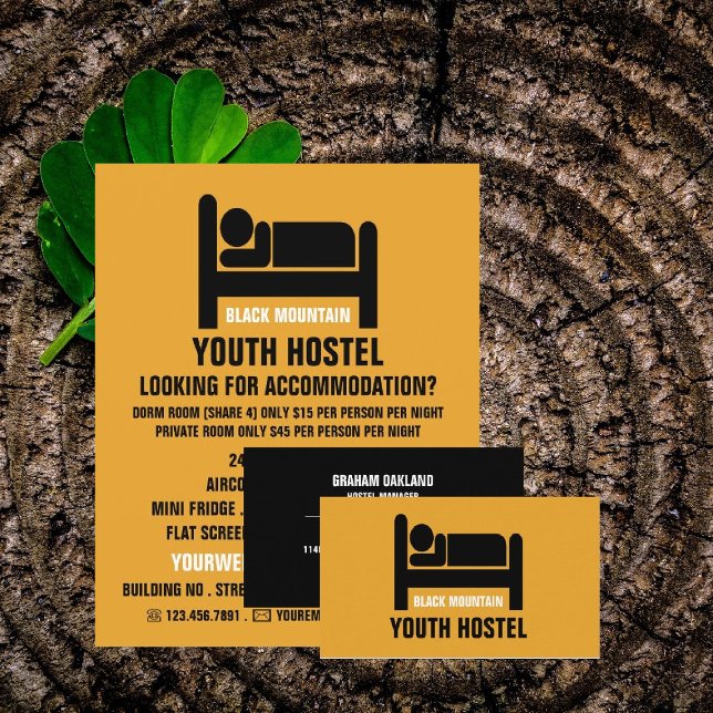 Bed-Logo, Werbung für Jugendherbergen Flyer (Von Creator hochgeladen)