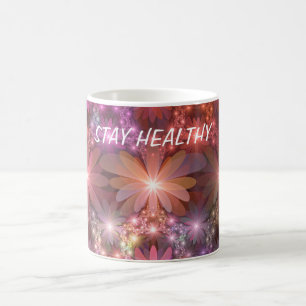 Bed of Blume farbenfrohe Shiny Abstrakte Fraktal K Kaffeetasse